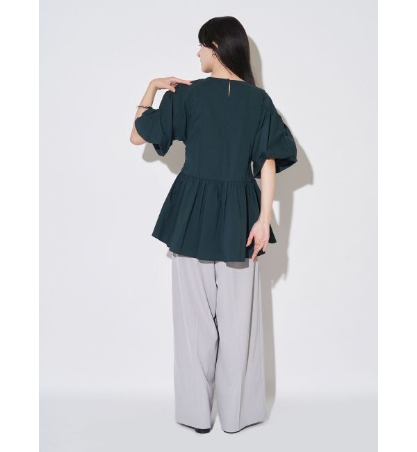 ELENDEEK「GATHER BALLOON PEPLUM BL」|シャツ・ブラウス|