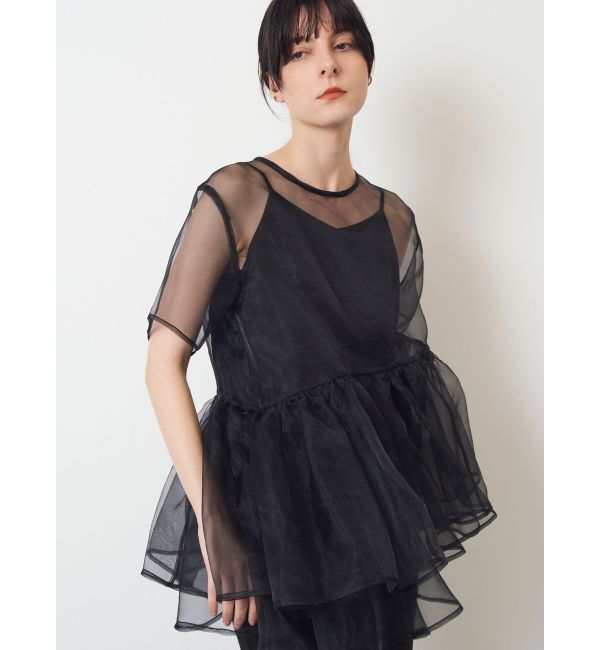 ELENDEEK「【yuumi&times;ELENDEEK】CAMI SET ASYMMETRY BL」|シャツ・ブラウス|