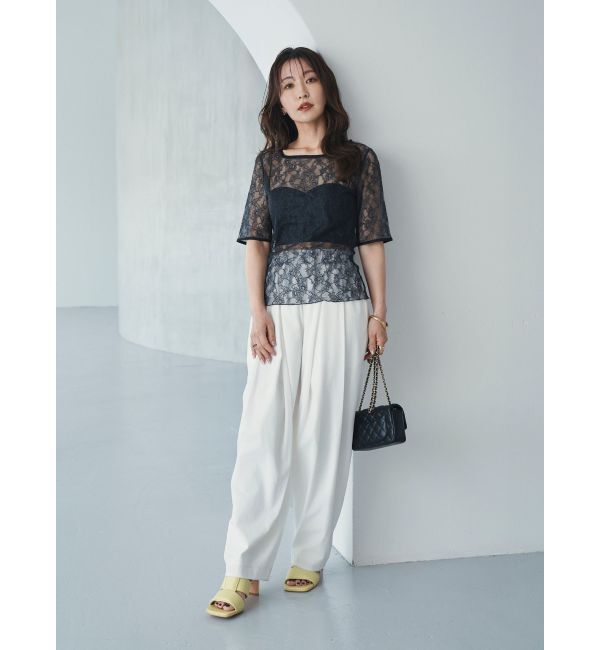 ELENDEEK「【yuumi&times;ELENDEEK】LACE TRIM CS」|Tシャツ・カットソー|