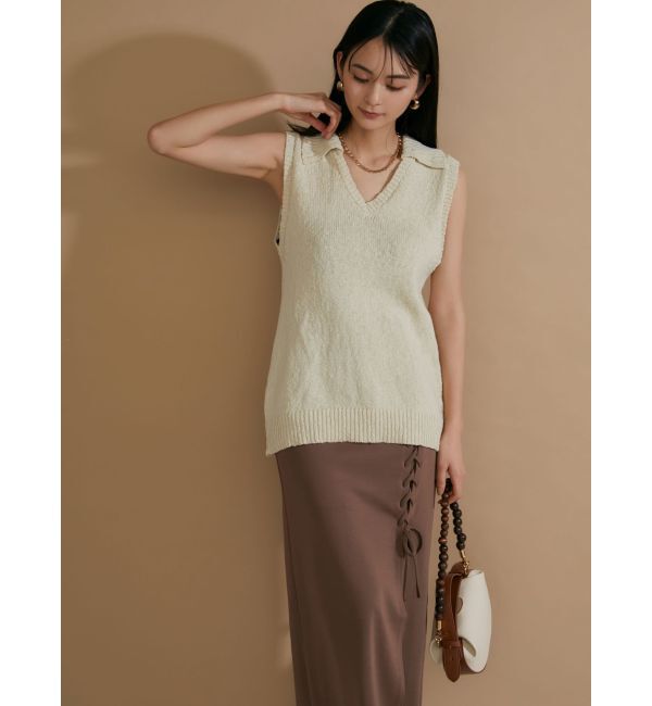 RESEXXY「ロングポロニット【セットアップ着用可能】」|ニット・セーター|