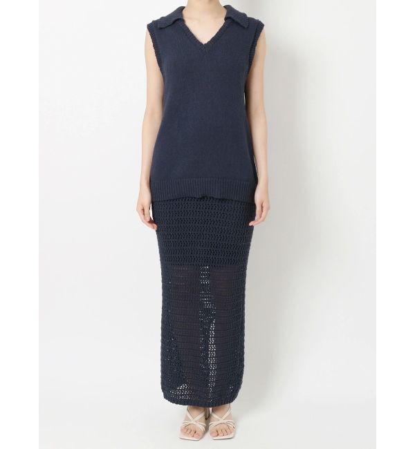 RESEXXY「ロングポロニット【セットアップ着用可能】」|ニット・セーター|