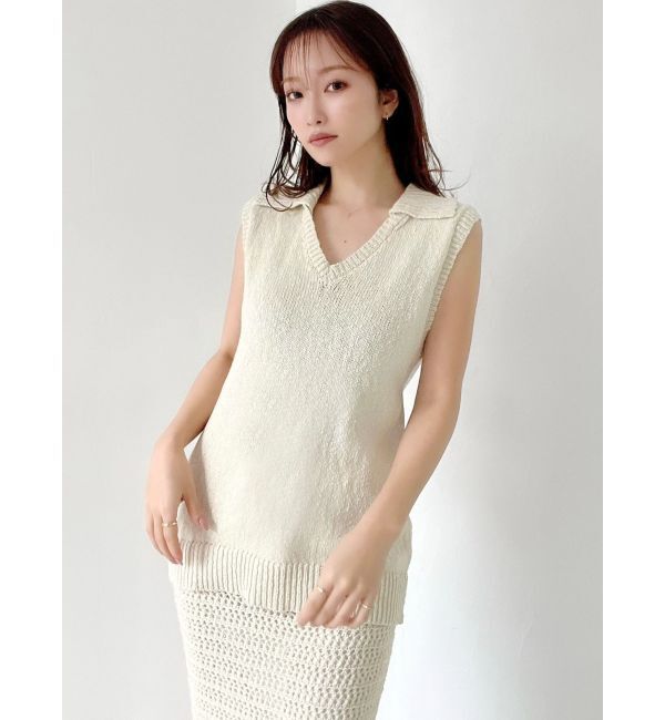 RESEXXY「ロングポロニット【セットアップ着用可能】」|ニット・セーター|