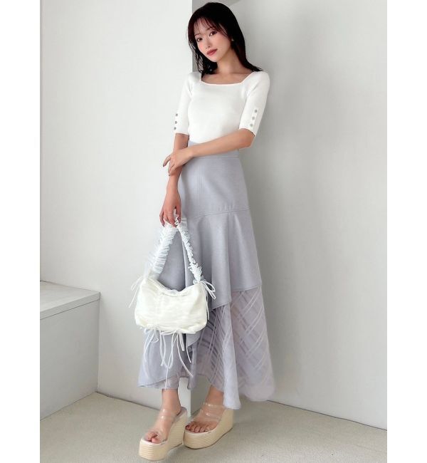 RESEXXY「シンプルスリーブニットトップス【ネイビーWEB限定カラー】」|ニット・セーター|