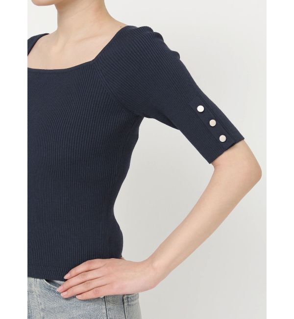 RESEXXY「シンプルスリーブニットトップス【ネイビーWEB限定カラー】」|ニット・セーター|