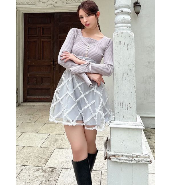 RESEXXY「ドッキングフレアミニニットワンピース【完売カラーは品番：1526103220で販売中】」|ワンピース|