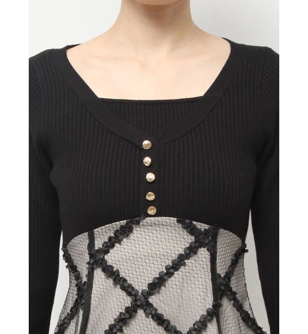 RESEXXY「ドッキングフレアミニニットワンピース【完売カラーは品番：1526103220で販売中】」|ワンピース|