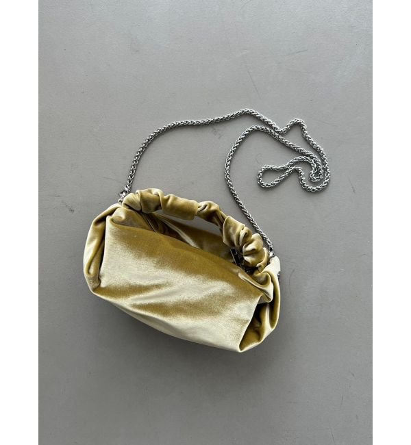 EMODA「ギャザーハンドポーチバッグ」|ハンドバッグ|カーキ