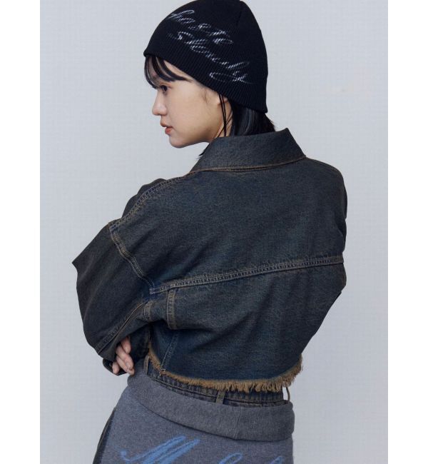 EMODA「ショートデニムブルゾン」|デニムジャケット|