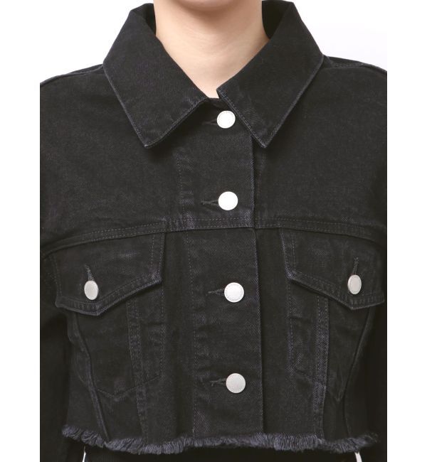 EMODA「ショートデニムブルゾン」|デニムジャケット|