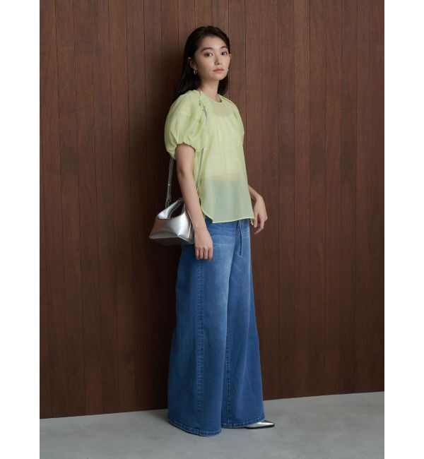 MERCURYDUO「【OUNNOUN】バルーンスリーブシアーブラウス」|シャツ・ブラウス|