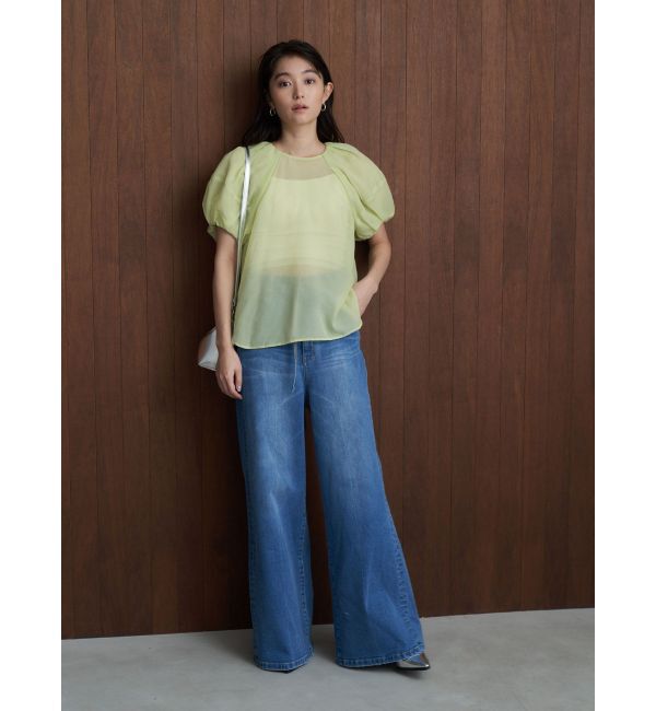 MERCURYDUO「【OUNNOUN】バルーンスリーブシアーブラウス」|シャツ・ブラウス|