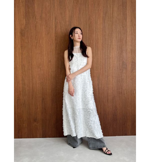 MERCURYDUO「【OUNNOUN】カットジャガードキャミワンピース」|ワンピース|