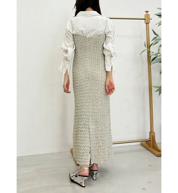 MERCURYDUO「【OUNNOUN】シュリンクシャーリングキャミワンピース」|ワンピース|