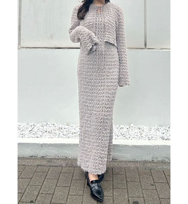 MERCURYDUO「【OUNNOUN】シュリンクシャーリングキャミワンピース」|ワンピース|ピンク