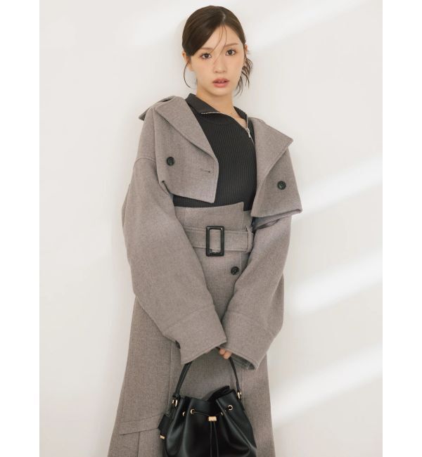 MERCURYDUO「アシメタックトレンチスカート」|スカート|