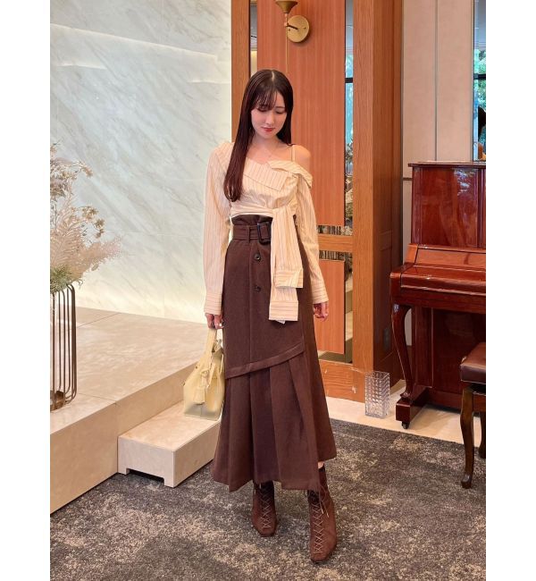 MERCURYDUO「アシメタックトレンチスカート」|スカート|