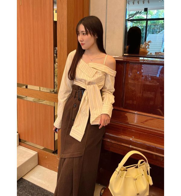 MERCURYDUO「アシメタックトレンチスカート」|スカート|