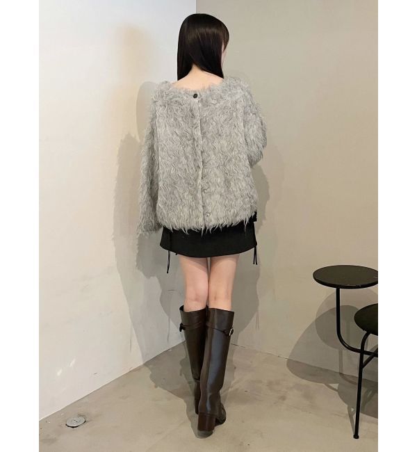 MERCURYDUO「【OUNNOUN】ロングシャギー2WAYオーバーサイズニット」|ニット・セーター|