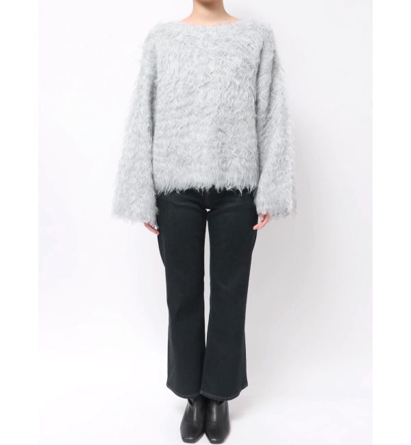 MERCURYDUO「【OUNNOUN】ロングシャギー2WAYオーバーサイズニット」|ニット・セーター|