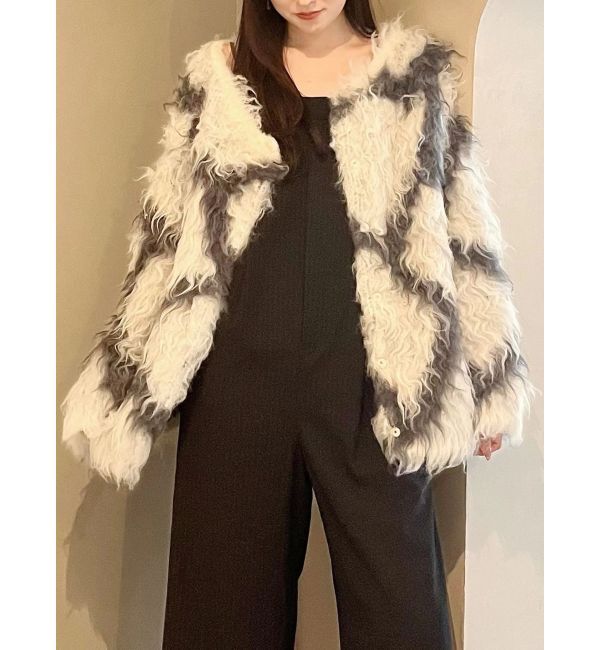 MERCURYDUO「【OUNNOUN】ロングシャギー2WAYオーバーサイズニット」|ニット・セーター|ミックス