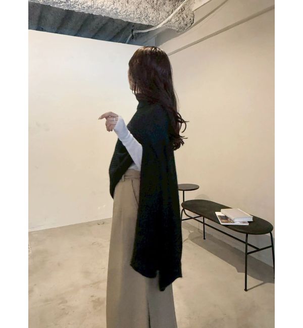 MERCURYDUO「【OUNNOUN】アシメケープストール」|ニット・セーター|