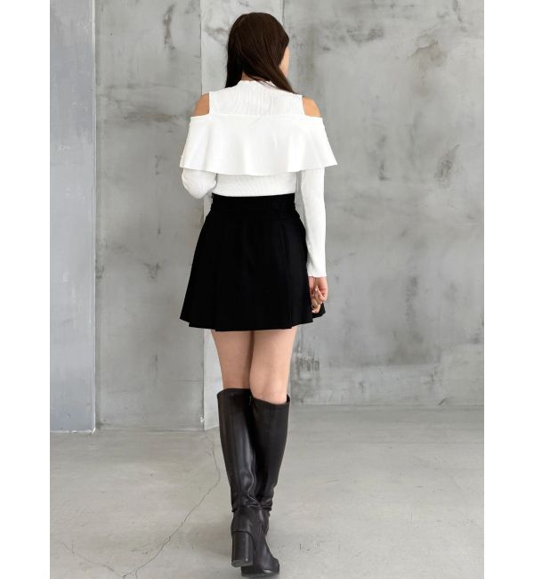 MERCURYDUO「オフショルリボンパールニット」|ニット・セーター|