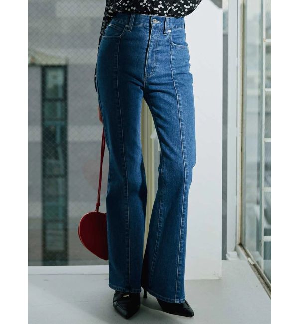 MERCURYDUO「ストレッチブーツカットデニムパンツ」|デニム|