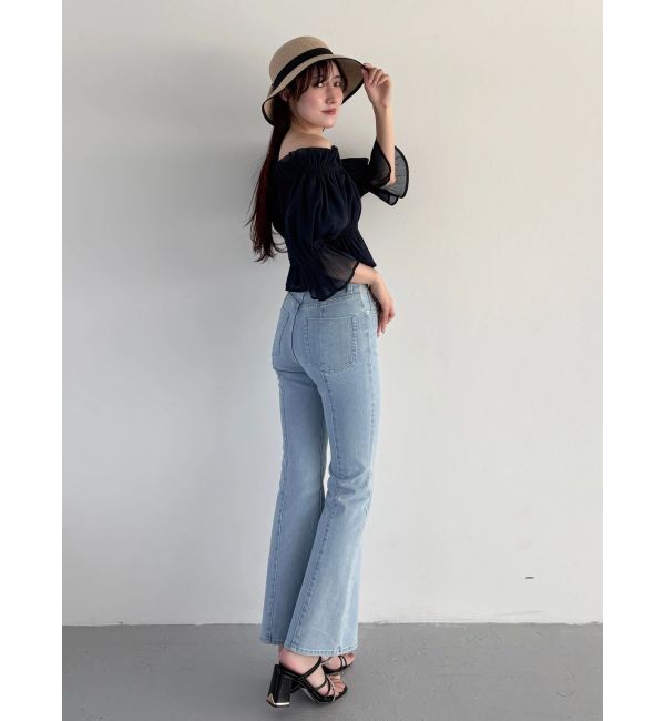 MERCURYDUO「ストレッチブーツカットデニムパンツ」|デニム|