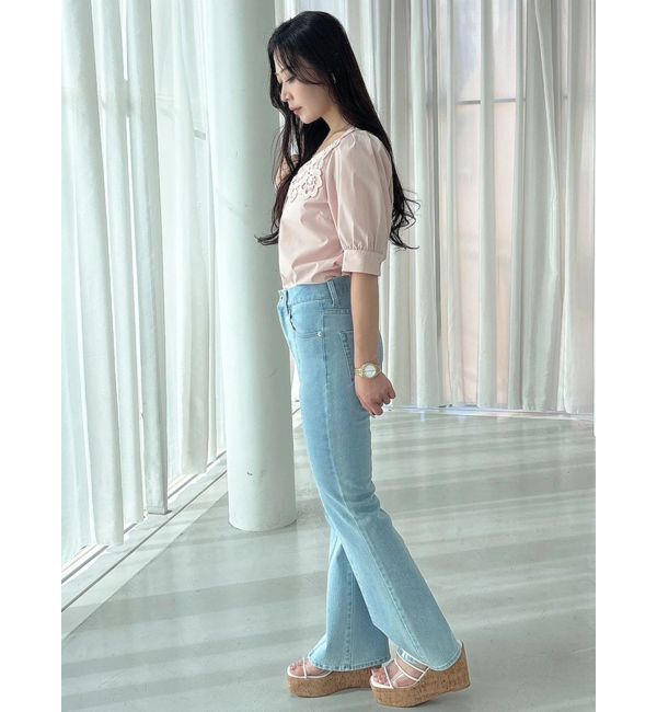 MERCURYDUO「ストレッチブーツカットデニムパンツ」|デニム|