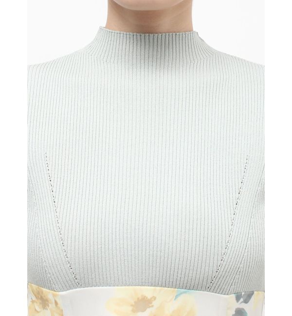 MERCURYDUO「花柄ドッキングハーフスリーブワンピース」|ワンピース|