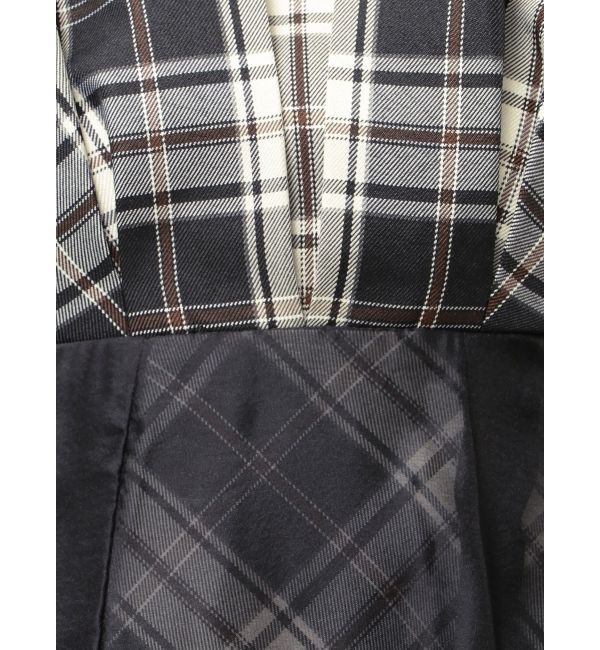 MERCURYDUO「チェックシアーレイヤードキャミワンピース」|ワンピース|