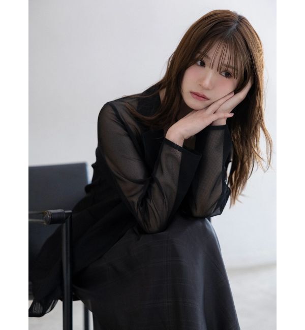 MERCURYDUO「チェックシアーレイヤードキャミワンピース」|ワンピース|