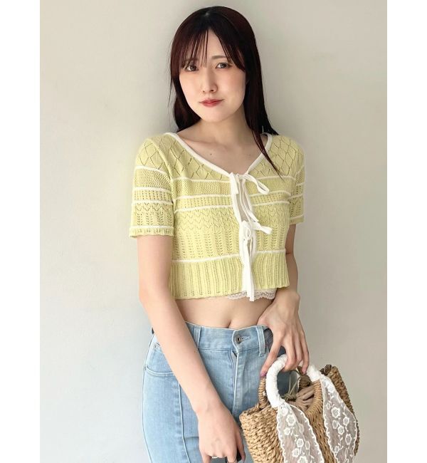 MERCURYDUO「クロシェ風ニットセットアップ」|ワンピース|