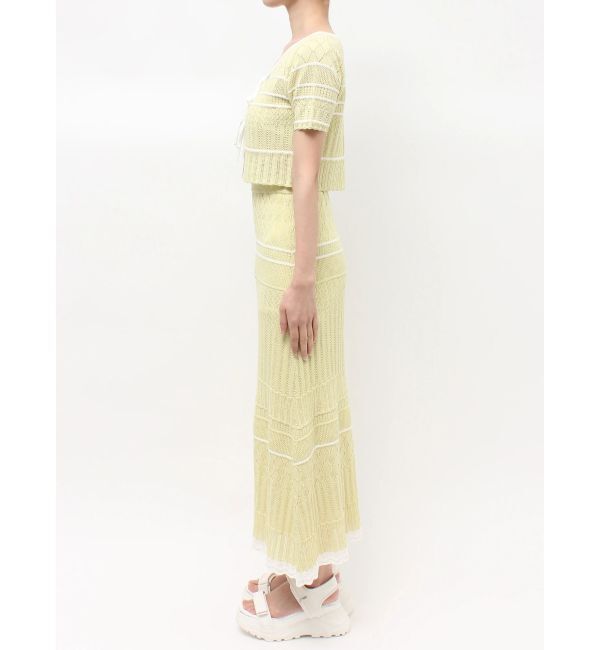 MERCURYDUO「クロシェ風ニットセットアップ」|ワンピース|