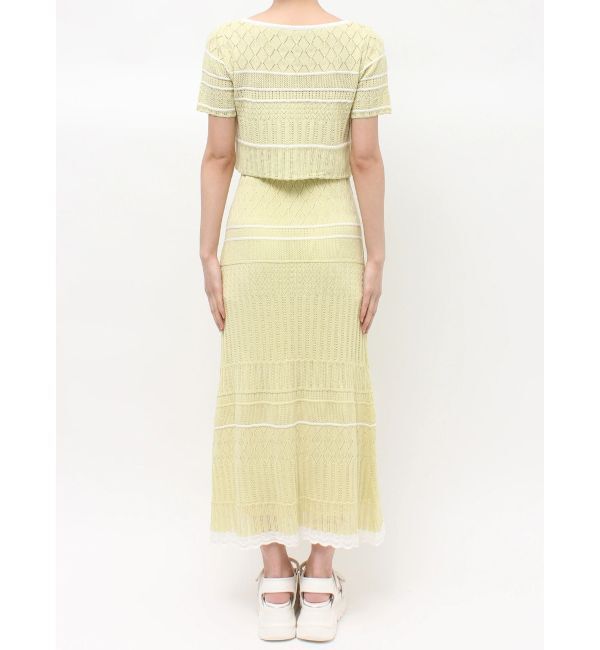 MERCURYDUO「クロシェ風ニットセットアップ」|ワンピース|