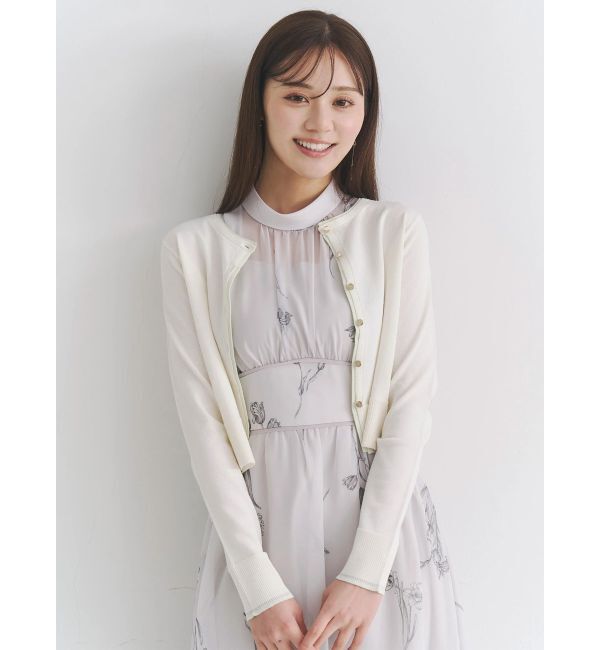 MERCURYDUO「花柄バックレースアップワンピース」|ワンピース|