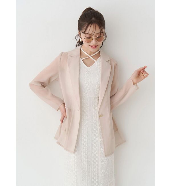 MERCURYDUO「カットレースブロッキングマーメイドワンピース」|ワンピース|