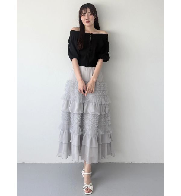 MERCURYDUO「ティアードボリュームスカート」|スカート|