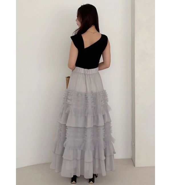 MERCURYDUO「ティアードボリュームスカート」|スカート|
