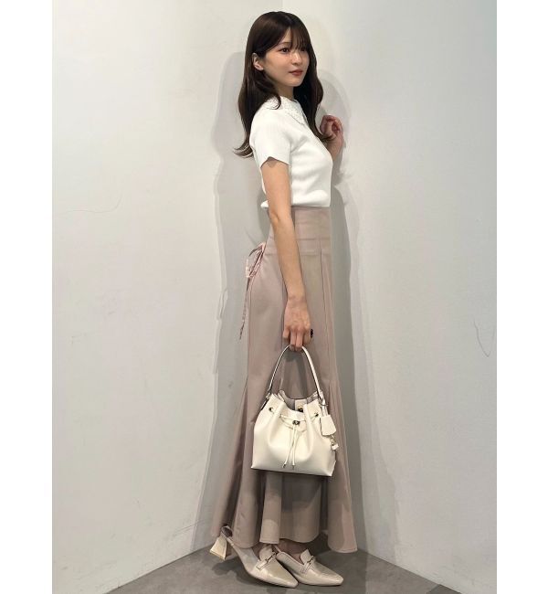 MERCURYDUO「レース襟ハーフスリーブニット」|ニット・セーター|