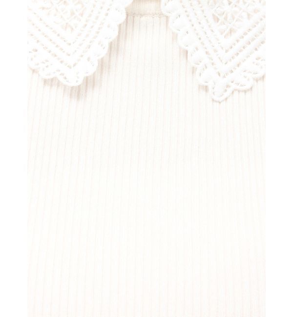 MERCURYDUO「レース襟ハーフスリーブニット」|ニット・セーター|