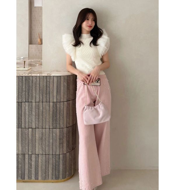 MERCURYDUO「ボリュームチュールフリルニット」|ニット・セーター|