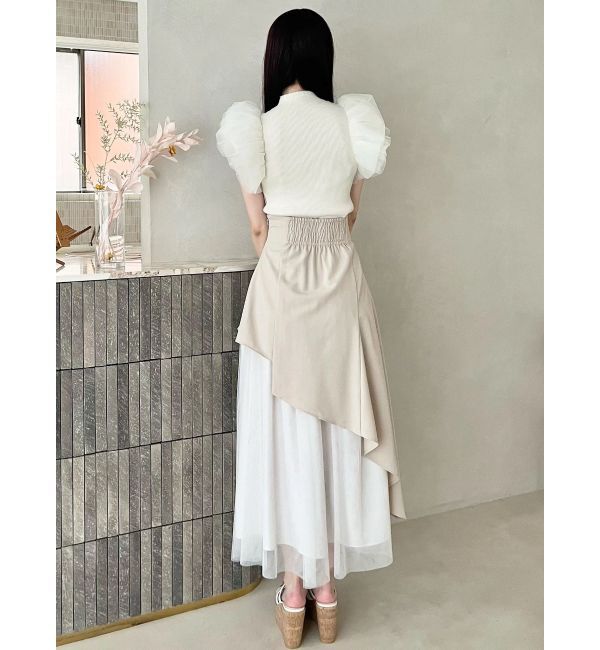 MERCURYDUO「ボリュームチュールフリルニット」|ニット・セーター|