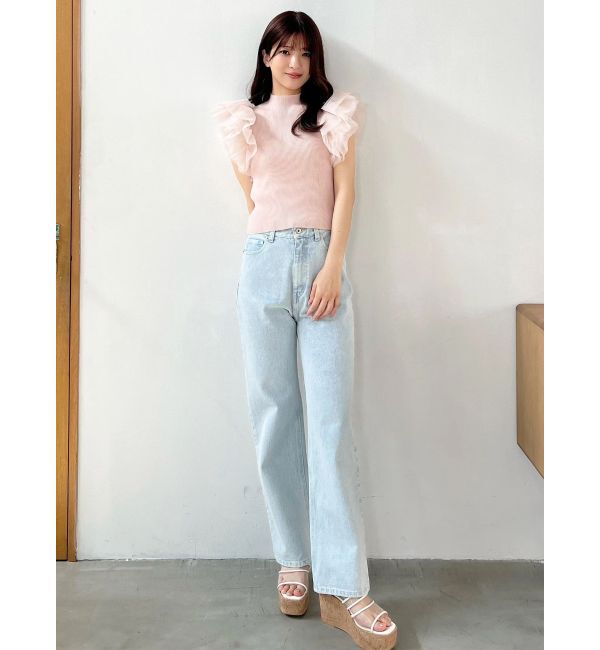 MERCURYDUO「ボリュームチュールフリルニット」|ニット・セーター|