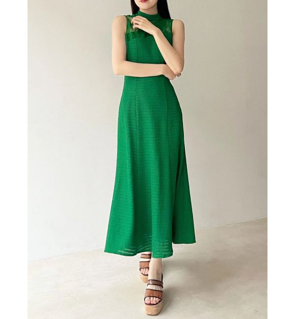 MERCURYDUO「レースブロッキングカットワンピース」|ワンピース|