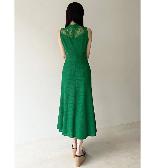 MERCURYDUO「レースブロッキングカットワンピース」|ワンピース|