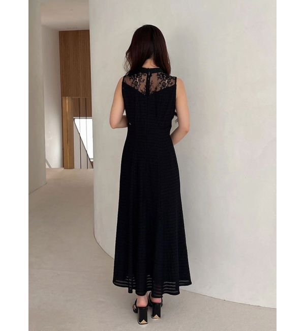 MERCURYDUO「レースブロッキングカットワンピース」|ワンピース|