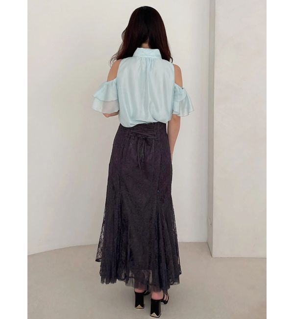 MERCURYDUO「裾チュールレースマーメイドスカート」|スカート|