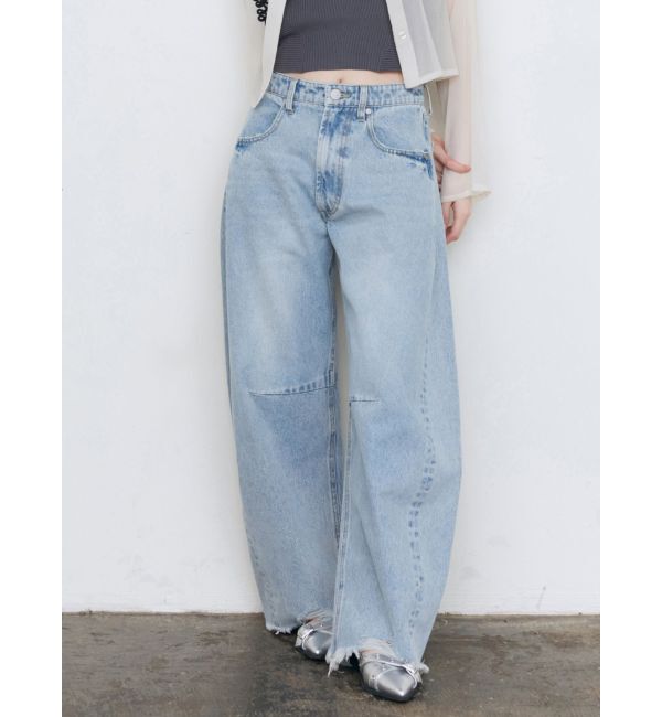 MURUA「コクーンワイドデニム」|デニム|アイスブルー