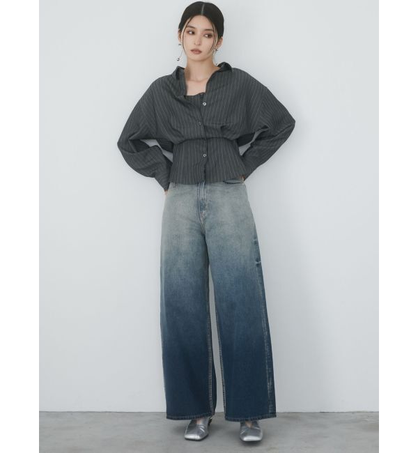 MURUA「グラデーションワイドデニム」|デニム|